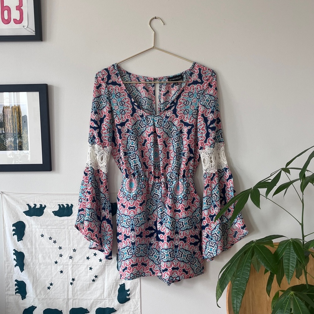 Bohemian Long Sleeve Romper